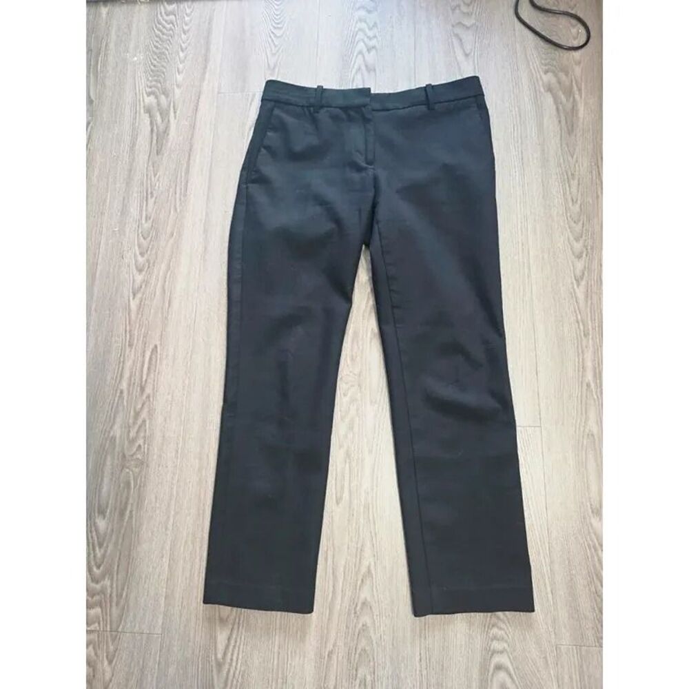 Ann Taylor polyester blend dress pants, black straight-leg trousers